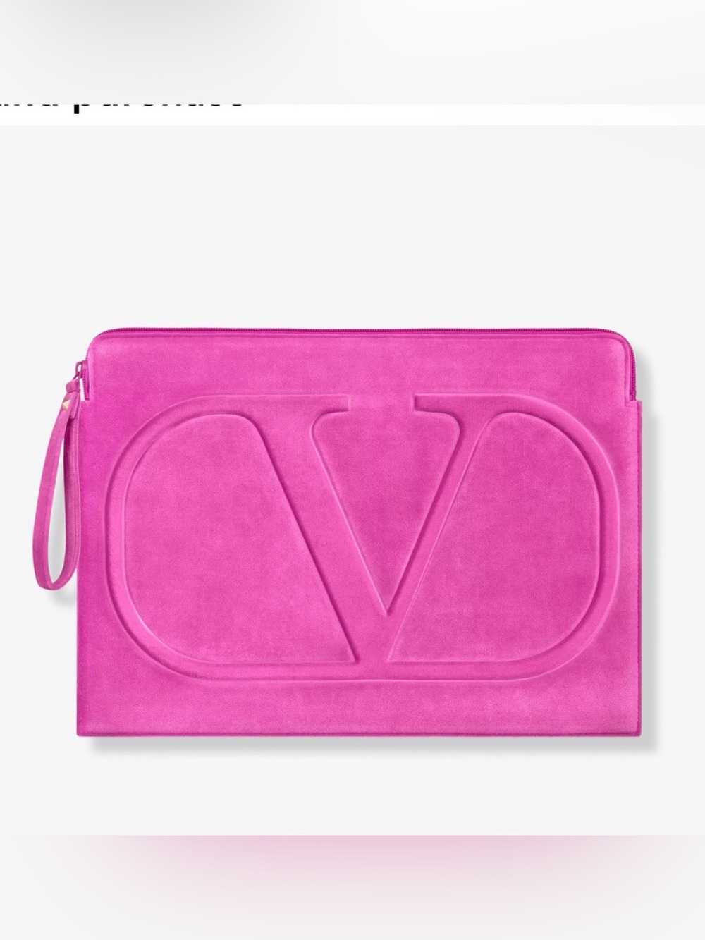 New,unused Valentino beauty  Hot Pink Suede Laptop Pouch. No box